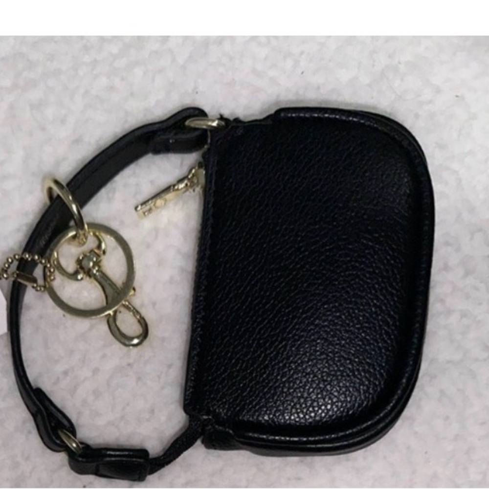 Two-Piece Mini Wristlet key chain in Black and Brown Signature price is for each - Picture 3 of 3